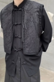 春季改良中式盘扣立领假两件男女衬衣复古立体提花外套3697P115，男装衬衫，电商A246