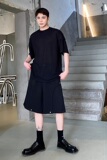 雅痞缝边设计圆领男短袖T恤潮流提花菠萝纹超薄套头衫3631P45，男装T恤，电商A246