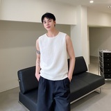 夏季小众禁欲系圆领背心个性毛绒无袖坎肩男女潮流马甲9746P60，男装背心/马甲，电商A246