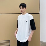 夏季撞色圆领个性时尚圆领韩版半袖T恤A246-3870-P45，男装T恤，电商A246