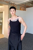 夏季个性隐形肩带设计紧身男背心潮流夜店性感修身吊带3510P55，男装背心/马甲，电商A246