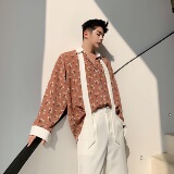 原创小清新配色领结宽松复古气质衬衣A246-3901-P75，男装衬衫，电商A246