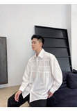 早春潮流褶皱设计气质百搭长袖衬衣A246-3714-P75，男装衬衫，电商A246
