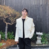 春季新中式个性提花拼接假两件夹克外套风痞帅上衣5236P155，男装夹克，电商A246