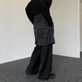 春季新款暗黑系个性假两件裙裤潮流男女直筒休闲长裤2624P90，男装休闲裤，电商A246