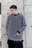 秋冬个性时髦小香风针织铆钉装饰圆领套头卫衣2334-P85，男装卫衣，电商A246