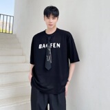 原创设计款金属装饰领带个性短袖T恤A246-3879-P65，男装T恤，电商A246