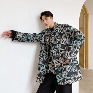 小众个性两件套设计师款工艺印花潮流时髦休闲复古西服2347-P135图片