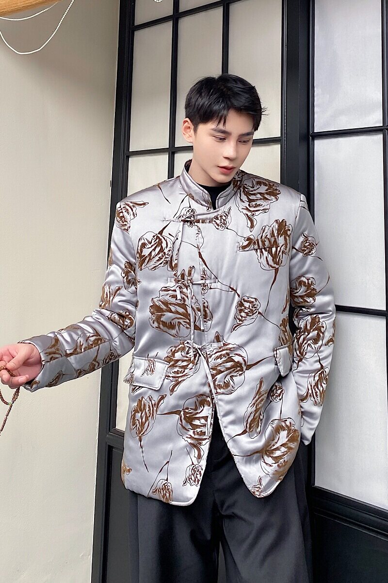 冬季缎面植绒加厚立领棉衣A246-5198-P165,男装棉衣,电商A246