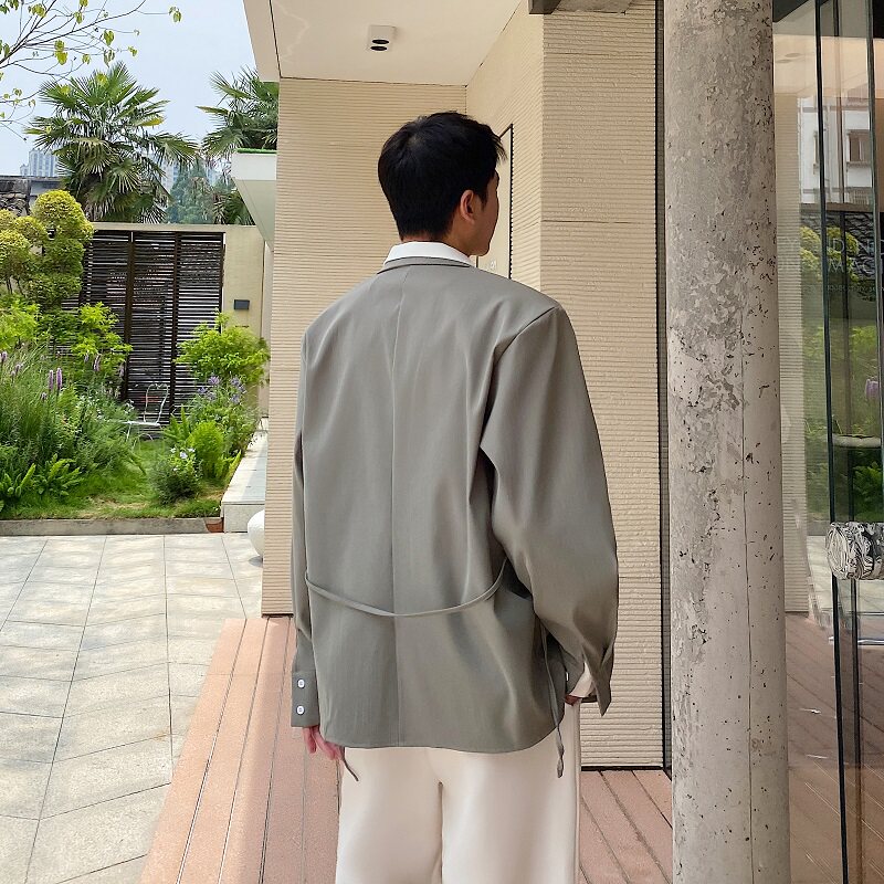 春款撞色双领极简痞帅外套男宽松西装A246-3513-P115,男装西服套装,电商A246
