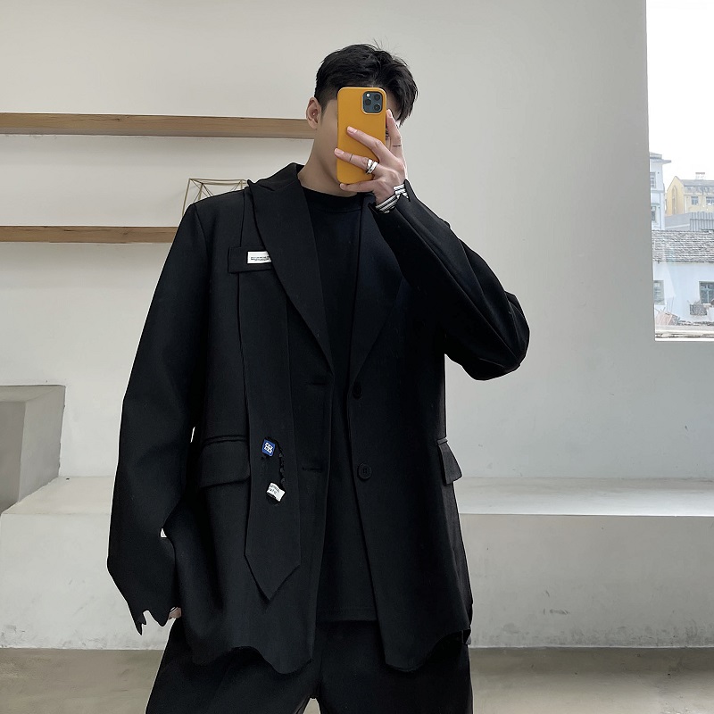个性毛边切割造型百搭西服外套A246-3851-P135，男装西服，电商A246