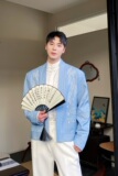 春季新中式竹叶刺绣短款男女外套风禅意夹克5237P155，男装夹克，电商A246
