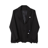 高端轻奢风个性激光切割不规则下摆宽松休闲西服外套3851-P135，男装西服，电商A246
