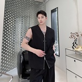 简约冷淡风潮流百搭男马甲气质设计纯色外搭坎肩2480P85，男装背心/马甲，电商A246