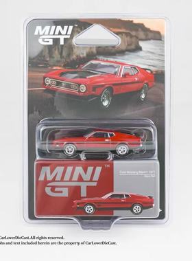 MINIGT 1122 福特野马Mach1 1971 Race 红色 1:64 合金汽车模型