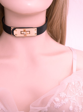 项圈定制刻字女真皮项圈