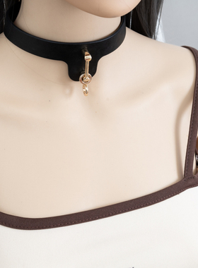 刻字项圈可调节真皮牛皮定制刻字