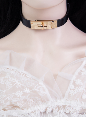 女m项圈k9定制刻字手工皮具外侧k9链子真皮链子