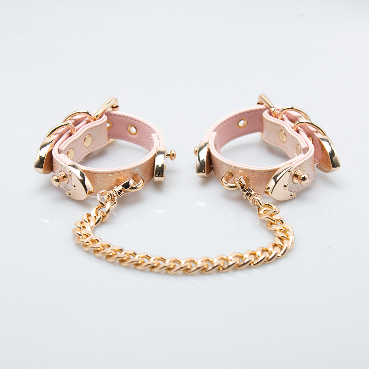 双爱心手环镭射皮小众设计感PUPPY小红书亚马逊爆款手环首饰