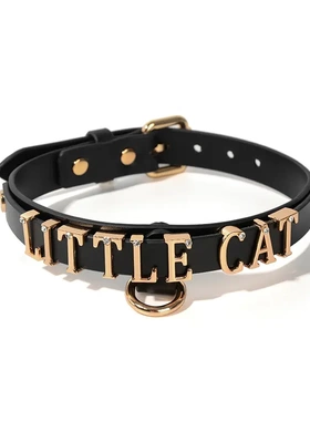 项圈DIY字母工具牛皮颈圈女定制刻字女m链子K9