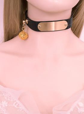 项圈定制刻字女m牵引绳链子K9手工皮具外出