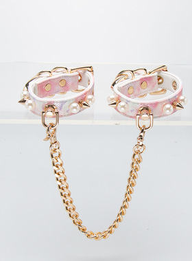 小众爆款手环水墨画皮质PUPPY用捆绑束缚情趣手铐脚铐定制刻字