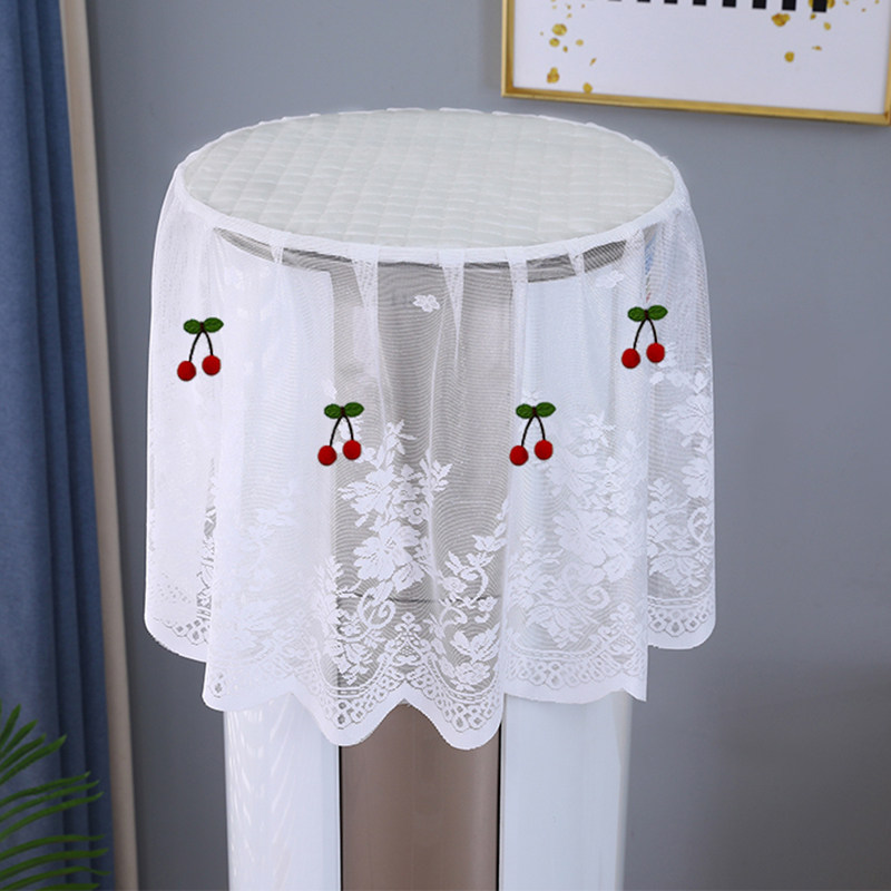 空调防尘罩客厅圆柜机立式圆形蕾丝开机不取格力美的海尔空调盖巾