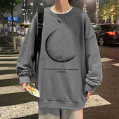 套头印花薄款 加厚ins冬季 内长袖 卫衣 宽松男生绒衫 打底搭男加春秋