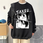 情侣青少年套头ins长袖 卫衣 T恤休闲韩版 打底春秋男潮流宽松衫 大码