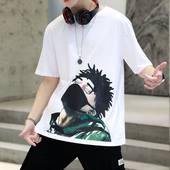 ins潮流夏季 体恤t恤宽松年 国潮嘻哈短袖 潮牌男生冰丝半袖 2025新款