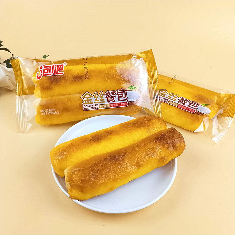 泡吧金丝餐包椰蓉味面包零食