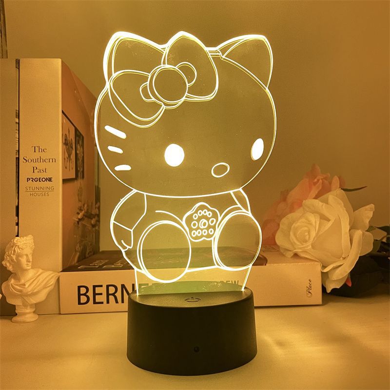 usb小夜灯Hello Kitty凯蒂猫玩具氛围灯3D模型卧室摆件玩具送
