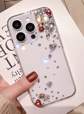 奢华水晶oppoReno12镶钻手机壳高级感reno11pro+带钻石闪10防摔9se保护套findx7全包软硅胶X6女神A98潮34牌5K