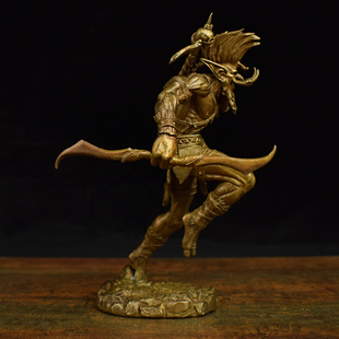 黃銅實(shí)心沃金暗影獵手魔獸世界部落大酋長人物手辦模型桌面擺件