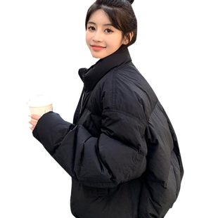 2025冬季小个子羽绒棉服女生短款韩版时尚保暖高腰显瘦加厚面包服