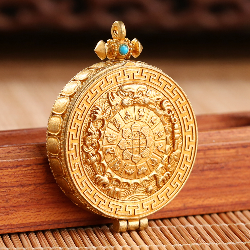 纯铜尼泊尔九宫八卦牌楞严咒挂件胎毛瓶圆形嘎乌盒男女士个性吊坠在类目 饰品/流行首饰/时尚饰品新, 项坠/吊坠中 - 来自Buy2taobao.com提供专业的淘宝代购服务