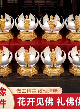 摆件药师佛家用黄铜供奉