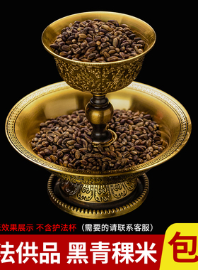 高原青稞家用贡品供护法烟供火供黑青稞装藏曼扎摆件八供养一斤装