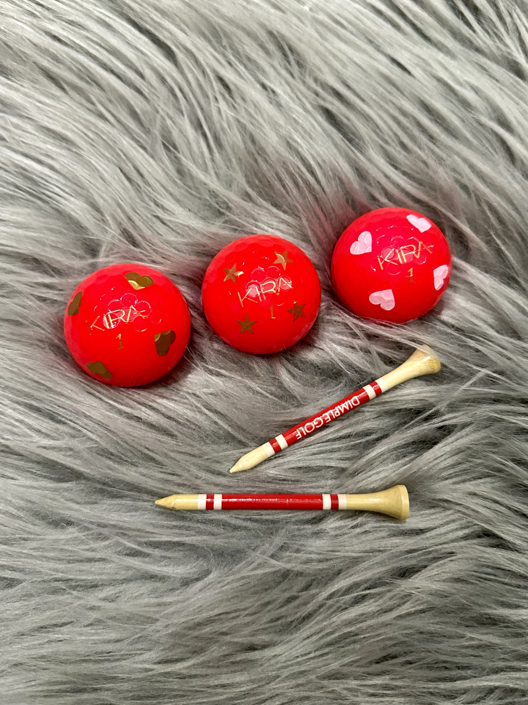 现货日本进口满天心爱心钻石红色系列组合高尔夫球限量版全新新球