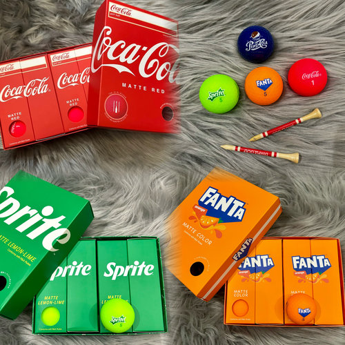 日本进口多色可乐分达款可爱组合三层高尔夫球限量版全新新球现货