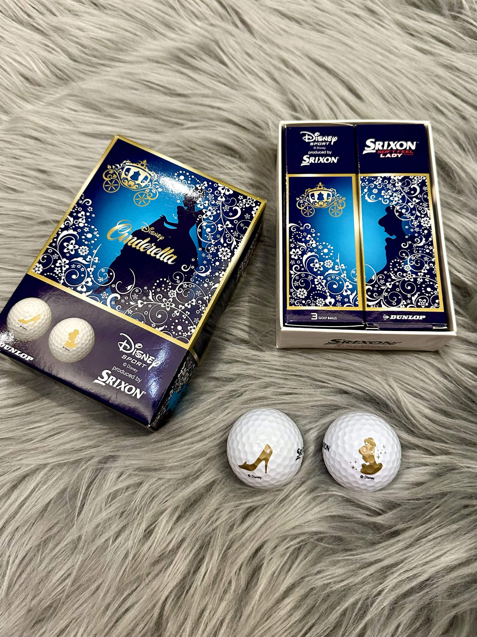现货日本进口灰姑娘与水晶鞋高尔夫球迪士尼联名款限量版全新新球