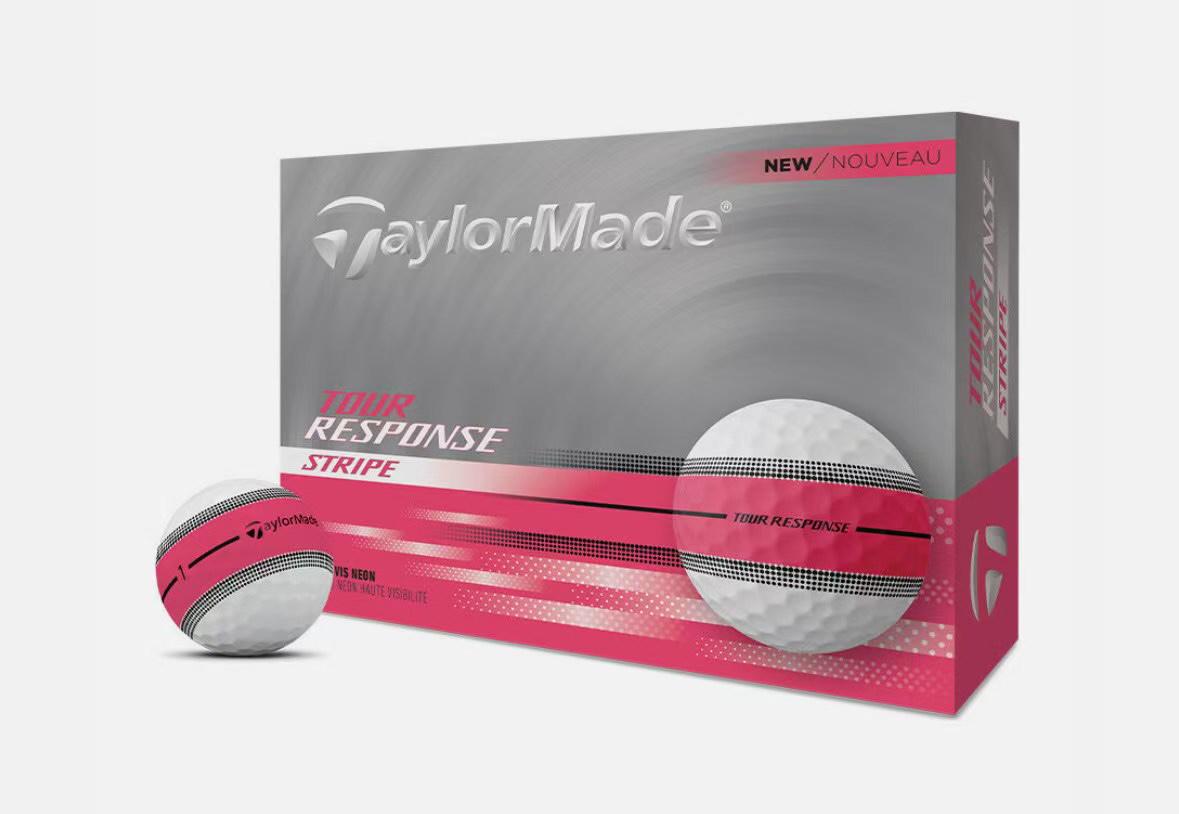 现货泰勒梅Taylormade高尔夫球2025西瓜粉色摆线球轮胎球全新新球