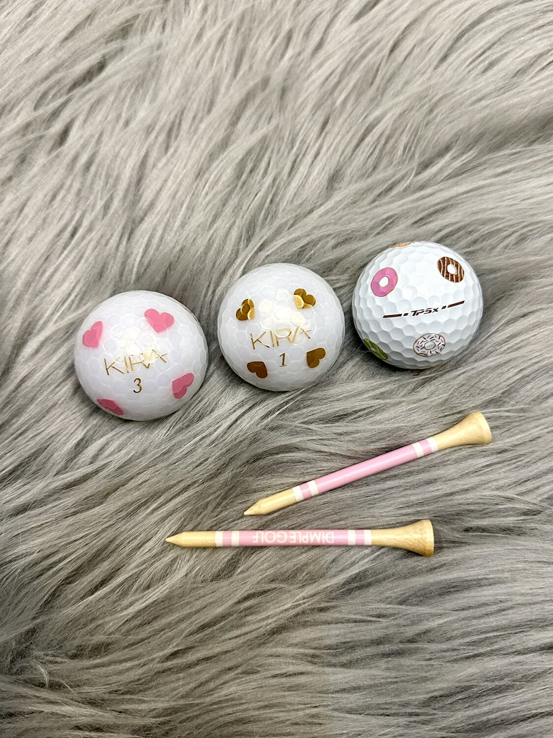 现货泰勒梅Taylormade甜甜圈 vs 爱心钻石限量版高尔夫球全新新球