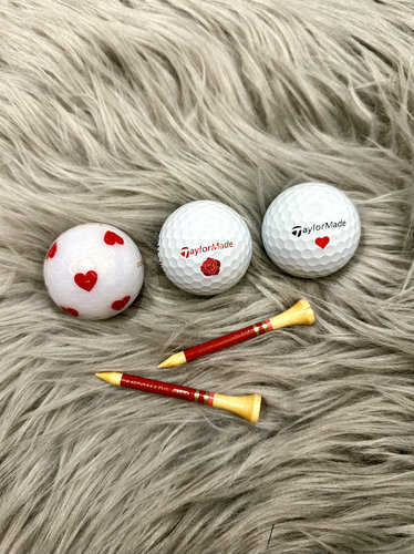 现货泰勒梅Taylormade玫瑰红爱心vs满钻心限量版高尔夫球全新新球