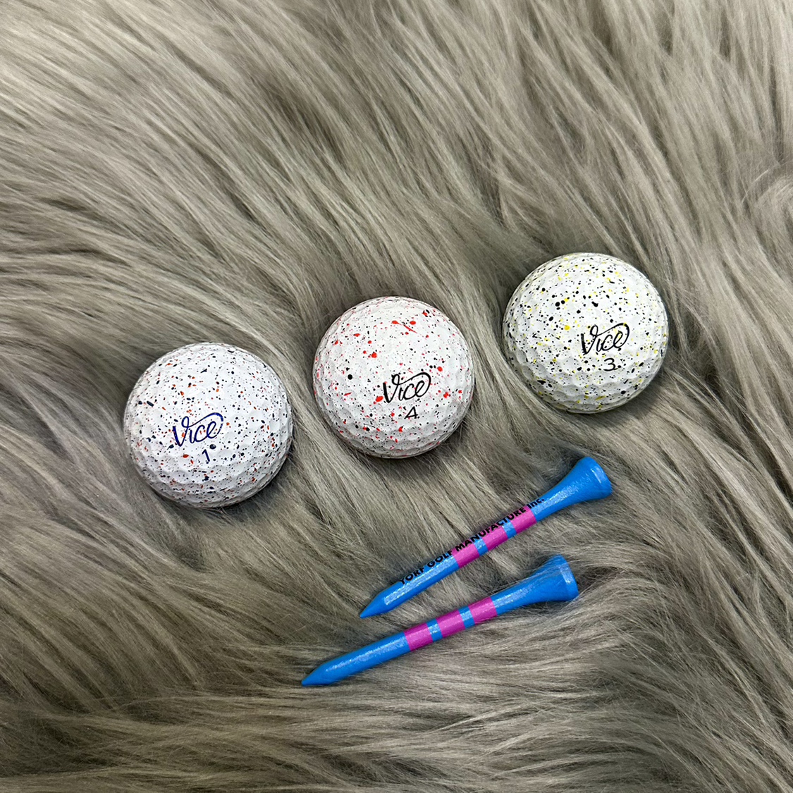 原装进口Vice Golf限量版高尔夫球泼墨系专业全新新球一组3颗现货