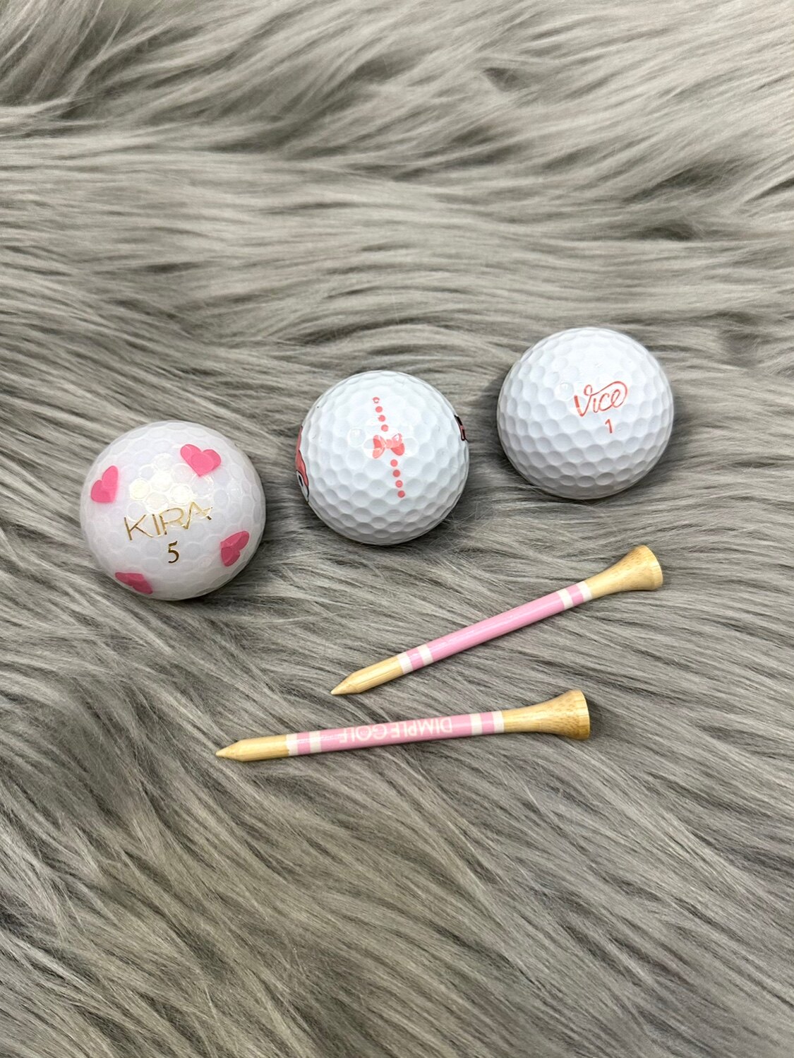 现货日本进口满天心爱心钻石vs vice粉白 高尔夫球限量版全新新球