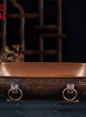 仿古书法国画专用博物馆白盘纯铜