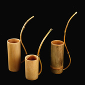 刺身装 饰品摆件干冰竹筒干冰小壶日料海鲜姿造拼盘点缀摆盘小竹桶