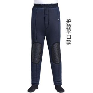 棉裤男冬季加绒加厚中老年高腰加肥加大护膝男装保暖裤子老人内穿