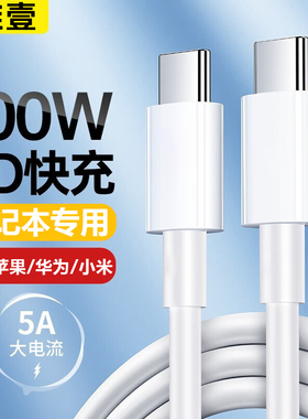 旌壹双typec数据线适用苹果华为小米任天堂switch笔记本100Wpd快充线双头口tpyec充电线ipad电脑手机平板加长